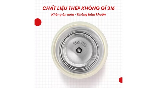 Bình giữ nhiệt Germ 590 ml GPS-2123VP-CCEW Trắng