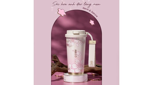 Bình giữ nhiệt Germ 500 ml GE-24SS-DB77 Hồng Trắng