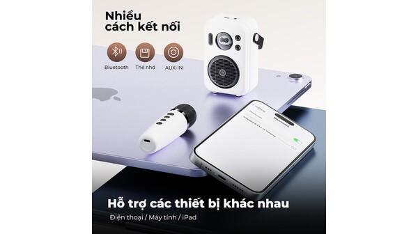 Loa bluetooth SoundPeats Hi Singing Trắng