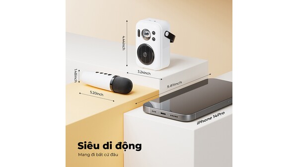 Loa bluetooth SoundPeats Hi Singing Trắng