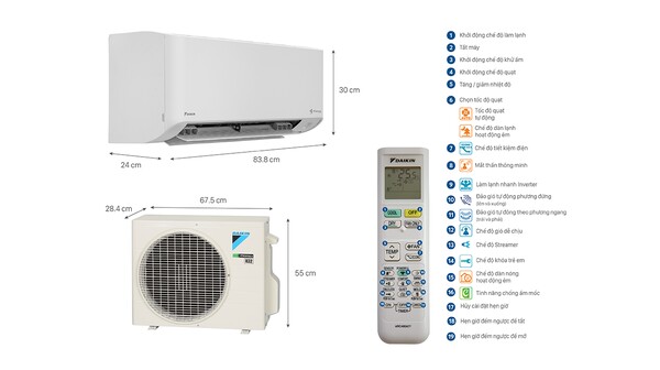 Daikin Inverter 1 HP FTKY25ZVMVRKY25ZVMV