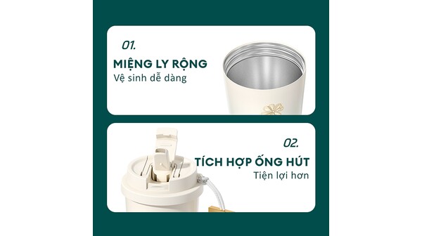 Bình giữ nhiệt Germ 390 ml GE-24SS-DB96 Trắng