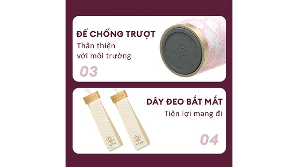 Bình giữ nhiệt Germ 500 ml GE-24SS-DB77 Hồng Trắng