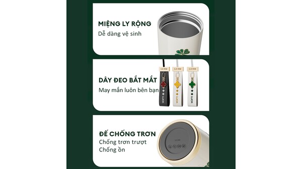 Bình giữ nhiệt Germ 500 ml GE-23AW-B76 Vàng Gold