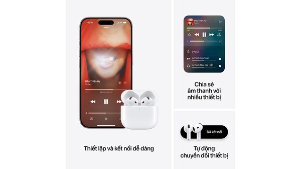 Tai nghe Apple AirPods 4 chống ồn MXP93ZPA