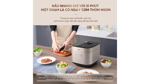 Nồi cơm điện tử Aqua 1.5 lít AQS-RBC401R(N)-VN