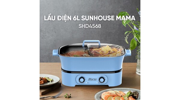 Nồi lẩu điện Sunhouse Mama 6 lít SHD4568