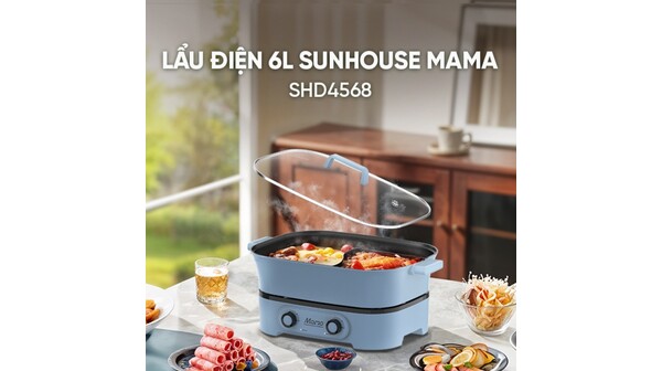 Nồi lẩu điện Sunhouse Mama 6 lít SHD4568