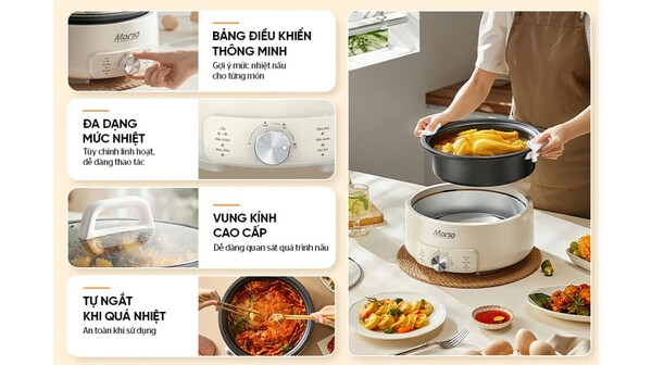 Nồi lẩu điện Sunhouse Mama 4 lít SHD4548