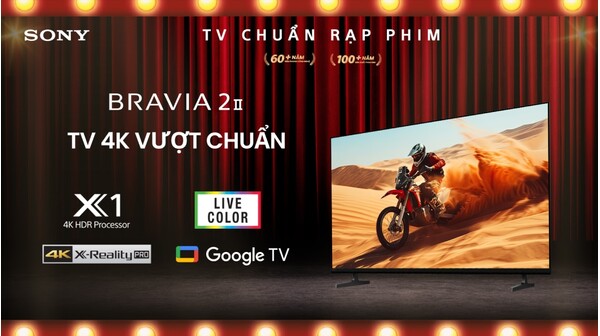 Sony Google TV 4K LED NỀN BRAVIA 2 II 43 inch K-43S25VM2