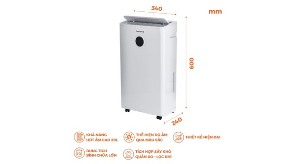 Máy hút ẩm Nanoco NDH205