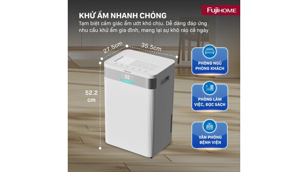 Máy hút ẩm Fujihome 40 lít DH40NW
