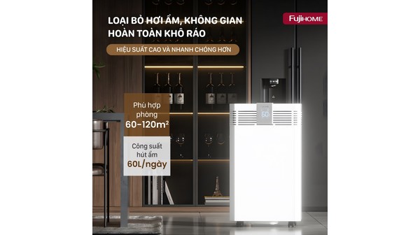Máy hút ẩm Fujihome 60 lít DH60W-HEPA