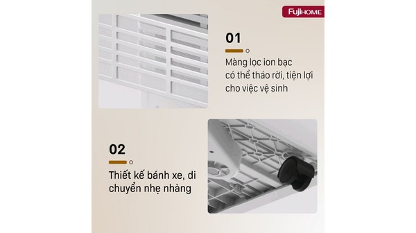 Máy hút ẩm Fujihome 60 lít DH60W-HEPA
