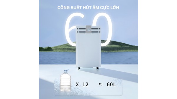 Máy hút ẩm Fujihome 60 lít DH60W-HEPA