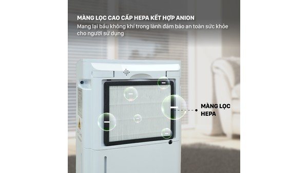 Máy hút ẩm Fujihome 25 lít DH25W-HEPA-NEW