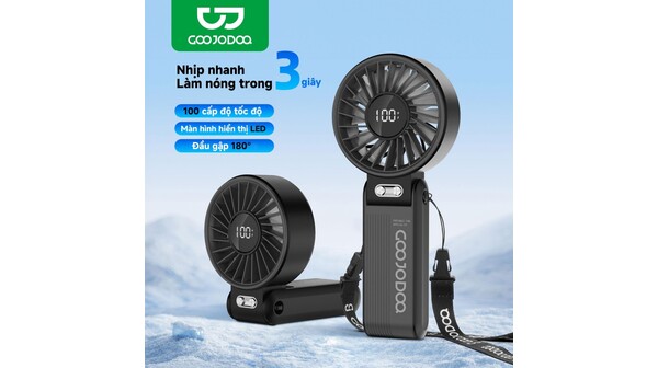 Quạt cầm tay Goojodoq GFS003-BLACK-GJ