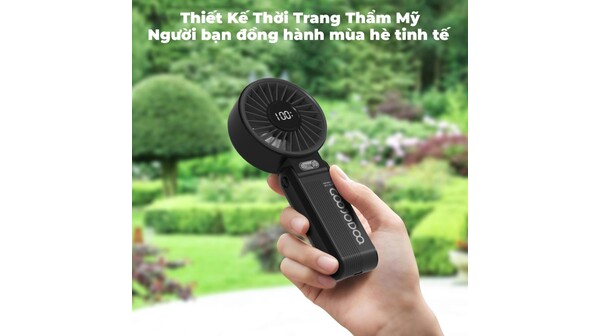 Quạt cầm tay Goojodoq GFS003-BLACK-GJ