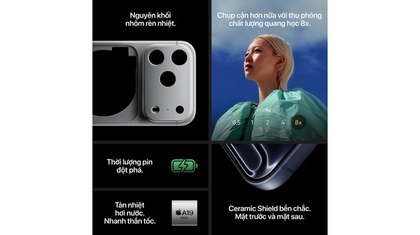 Điện thoại iPhone 17 Pro Max 512GB Bạc