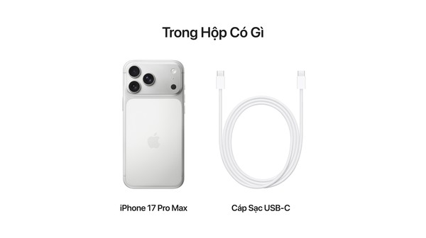 Điện thoại iPhone 17 Pro Max 512GB Bạc