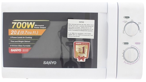 Mua lò vi sóng Sanyo EM-S2182W dung tích 20 lít, giá rẻ tại Nguyễn Kim