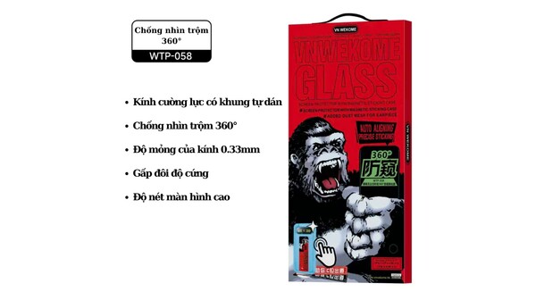 Miếng dán màn hình chống nhìn trộm tự dán Kingkong iPhone 17