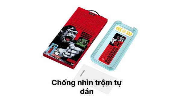 Miếng dán màn hình chống nhìn trộm tự dán Kingkong iPhone 17