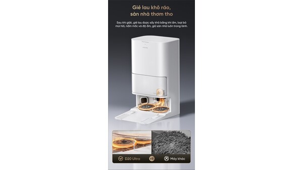 Robot hút bụi lau nhà Dreame D20 ULTRA