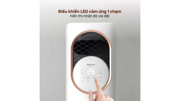 Quạt làm mát sưởi ấm và tạo ẩm 4 mùa Fujihome AC01-W/Y