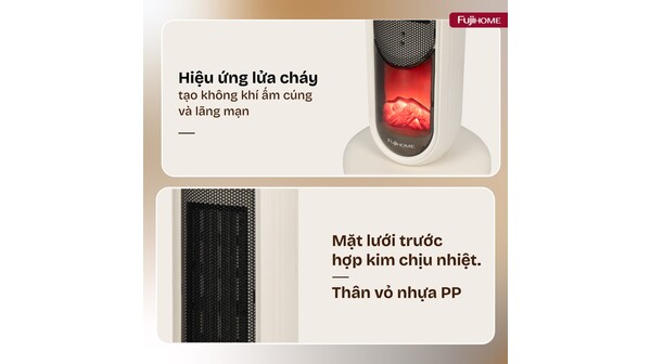 Quạt sưởi gốm Fujihome 2200W FH202