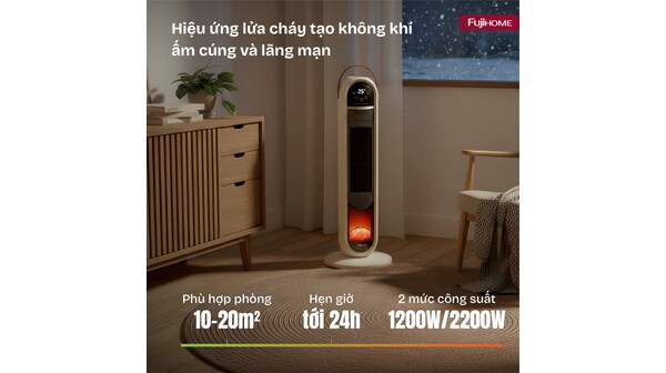 Quạt sưởi gốm Fujihome 2200W FH202