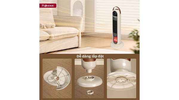 Quạt sưởi gốm Fujihome 2200W FH202