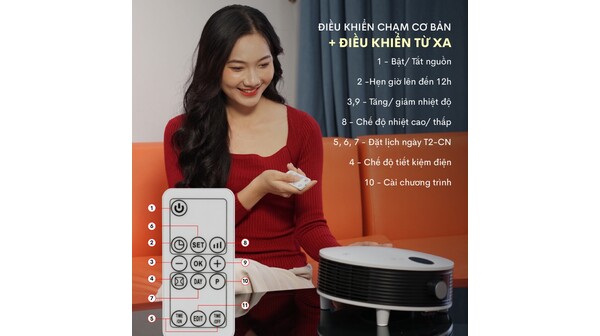 Quạt sưởi treo tường nhà tắm Fujihome FHB5000