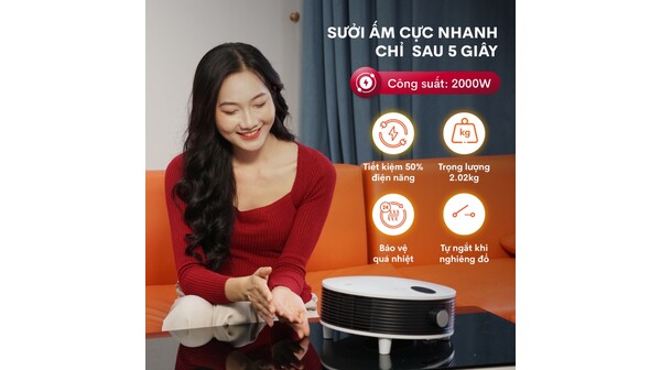 Quạt sưởi treo tường nhà tắm Fujihome FHB5000