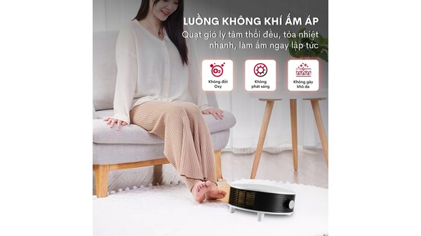 Quạt sưởi treo tường nhà tắm Fujihome FHB5000