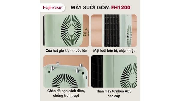 Quạt sưởi gốm mini FUJIHOME FH1200