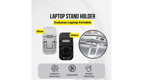 Giá đỡ laptop Dudukan di động đa năng Bạc