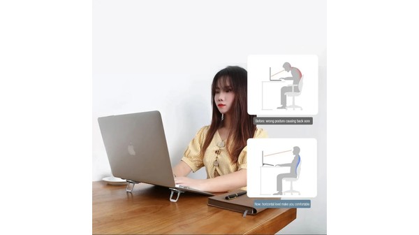 Giá đỡ laptop Dudukan di động đa năng Bạc
