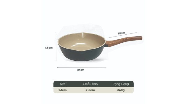 Chảo sâu Daelux Platinum K 24cm DLPCR-24IH