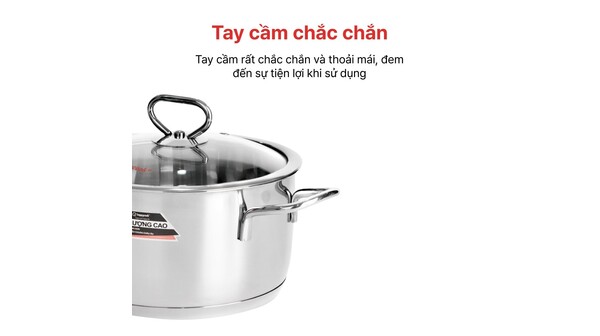 Nồi inox 3 đáy Happy Cook Delux Plus 16cm N16-DLGP