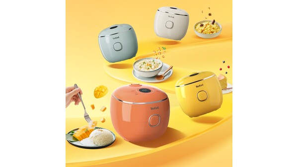 Nồi cơm điện tử mini Tefal 0.72 lít RK535TY0 Cam Đất