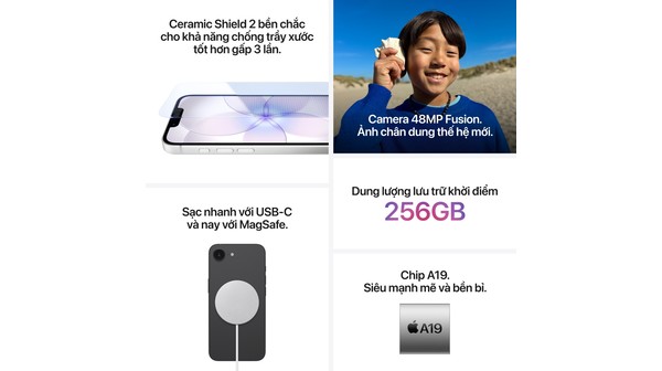 Điện thoại Iphone 17e 256GB Đen