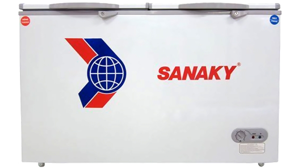 Tủ đông Sanaky 365 lít VH-5699W1 có hai ngăn: một ngăn đông, một ngăn mát
