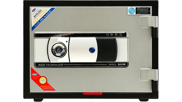 Két sắt Solid SLS-35E kiểu dáng bắt mắt, màu đen-xám