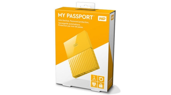 Ổ cứng di động WD MY PASSPORT 1TB màu vàng giá tốt của Nguyễn Kim