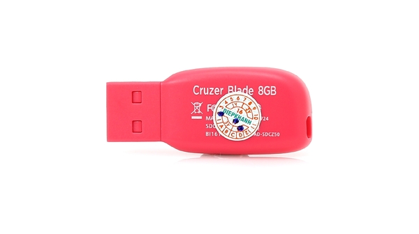 Ổ cứng di động 8GB CZ50 Cruzer Blade USB 2.0 Sandisk (Hồng) nhỏ nhắn tiện ích tại nguyễn kim