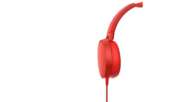 Tai nghe Sony MDRXB550APRCE màu đỏ âm thanh cân bằng, chất lượng hoàn hảo