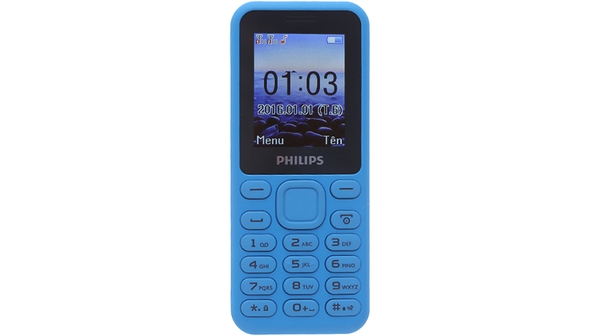 Điện thoại Philips E105 màu xanh 2 SIM 2 sóng giá rẻ tại Nguyễn Kim