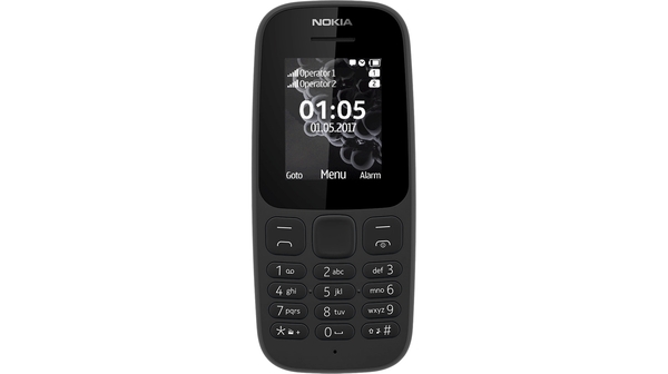 Điện thoại di động Nokia 105 Dual Sim 2017 đen sở hữu thiết kế đơn giản, tiện dụng