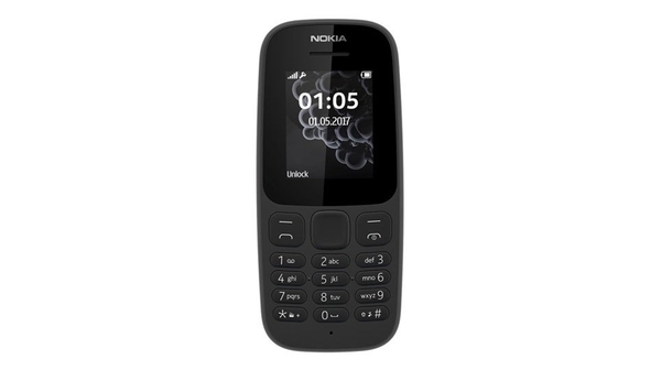 Điện thoại Nokia 105 Single SIM màu đen thiết kế nhỏ gọn